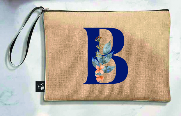 Bolso de mano letra b una pieza (diseño variado) (25×18×1 )